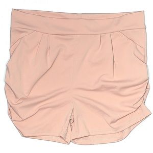 Pearl Pink Ruched Trouser Shorts